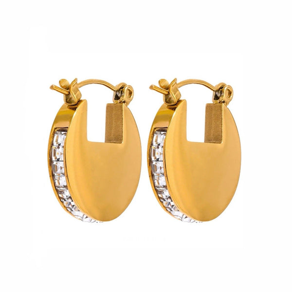 18K Gold Plated Rhylee Hoops