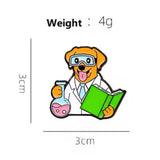 Bio Chemist Dog Medical Brooch Enamel Pin