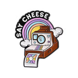 Say Cheese Camera Brooch Enamel Pin