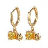 18K Gold Plated Dino Charm Necklace & Earrings