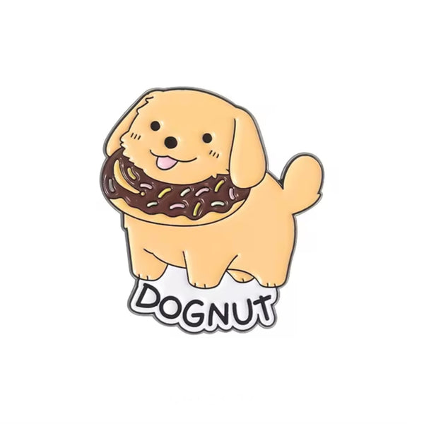 Dognut Brooch Enamel Pin