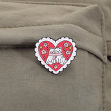Couple Cat Brooch Enamel Pin