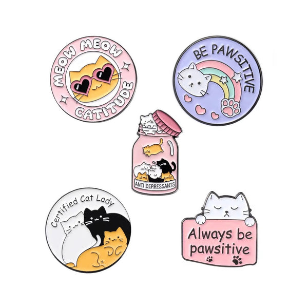 Cat Lovers Brooch Bundle