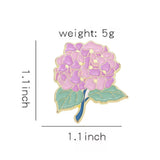 Hydrangea Brooch Enamel Pin