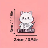 I’m A Nurse Cat Medical Brooch Enamel Pin