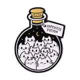 Happiness Potion Cat Brooch Enamel Pin