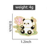 Lotus Panda Brooch Enamel Pin