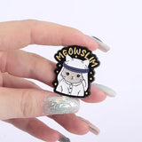 Meowslim Cat Brooch Enamel Pin