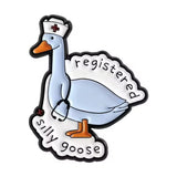 Registered Nurse Silly Goose Brooch Enamel Pin
