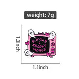 Snacks And Spooky Movies Brooch Enamel Pin