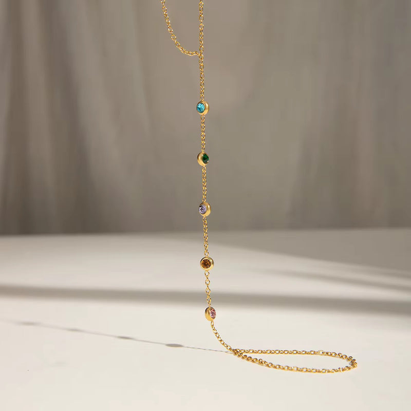 Color Hand Chains 18k Gold Plated Colourful Waterproof Hand Chain for Women – Accessoire By V