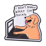 Dog At Work Brooch Enamel Pin