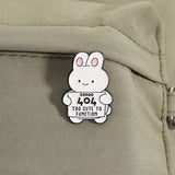Too Cute Bunny Brooch Enamel Pin