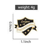 League of Procrastinators Brooch Enamel Pin