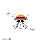 Pirate Skull One Piece Anime Brooch Enamel Pin