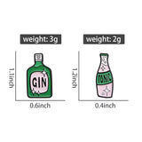 Gin Tonic Set Brooch Enamel Pin