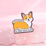 Short Corgi Dog Brooch Enamel Pin