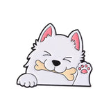 Bone Jour Dog Metal Enamel Sticker
