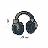 Headphones Enamel Sticker