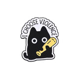 Violent Cat Brooch Enamel Pin
