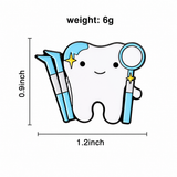 Cavity Detective Dentist Medical Brooch Enamel Pin
