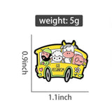 Go Veganism Bus Brooch Enamel Pin