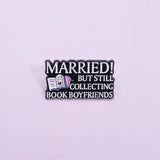 Book Boyfriends Brooch Enamel Pin