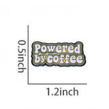 Powered By Coffee Brooch Enamel Pin