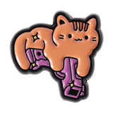 Gun Cat Brooch Enamel Pin