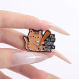 Mess With Chonk Get The Bonk Brooch Enamel Pin