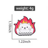 Nooooo Cat Brooch Enamel Pin