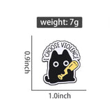 Violent Cat Brooch Enamel Pin