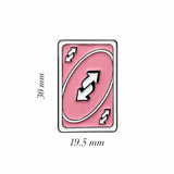 Uno Reverse Metal Enamel Sticker