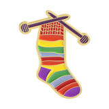Knitting Brooch Enamel Pin
