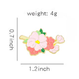 Blush Bloom Branch Flower Brooch Enamel Pin