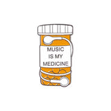 Music Is My Medicine Brooch Enamel Pin
