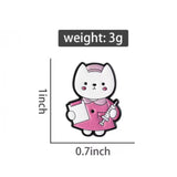 Nurse Cat Medical Brooch Enamel Pin