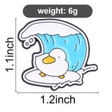 Surfer Duck Brooch Enamel Pin