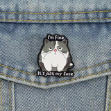 It’s Just My Face Cat Brooch Enamel Pin