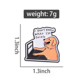 Dog At Work Brooch Enamel Pin