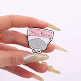 You Rock Brooch Enamel Pin