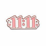 11:11 Metal Enamel Sticker