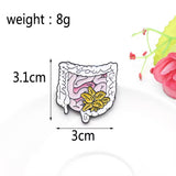 Intestine Brooch Enamel Pin