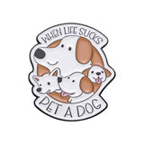 Pet A Dog Enamel Pin