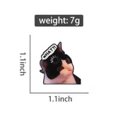 What Meme Cat Brooch Enamel Pin