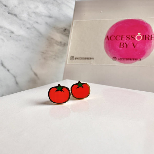 18K Gold Plated Tomato Studs