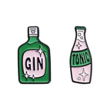 Gin Tonic Set Brooch Enamel Pin