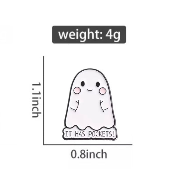 It Has Pockets Ghost Brooch Enamel Pin