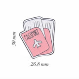 Passport Pink Enamel Sticker