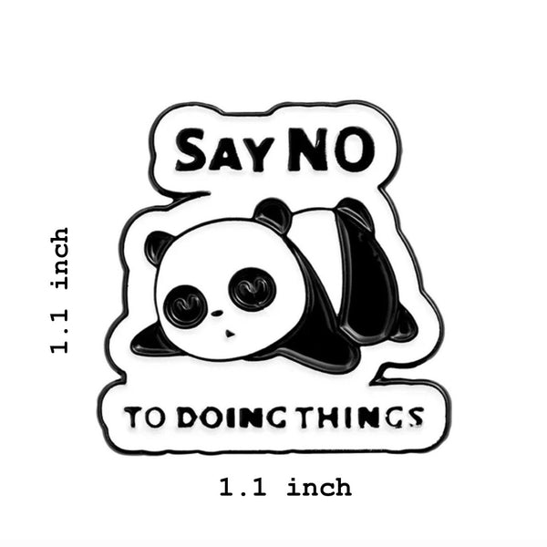 Lazy Panda Brooch Enamel Pin